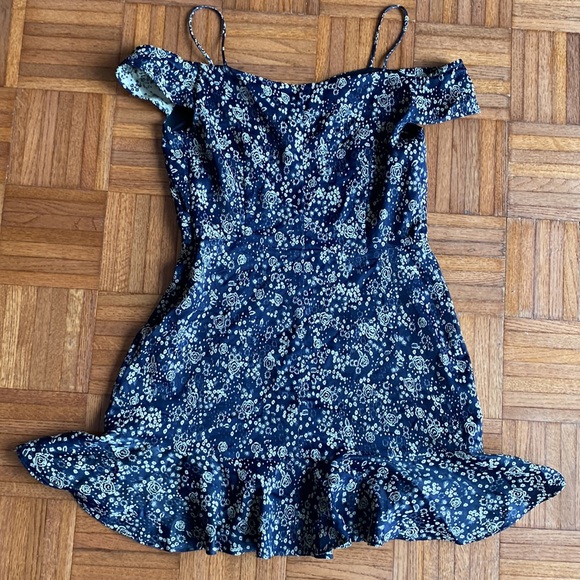 Zara Basic floral off shoulder mini dress - Picture 4 of 4